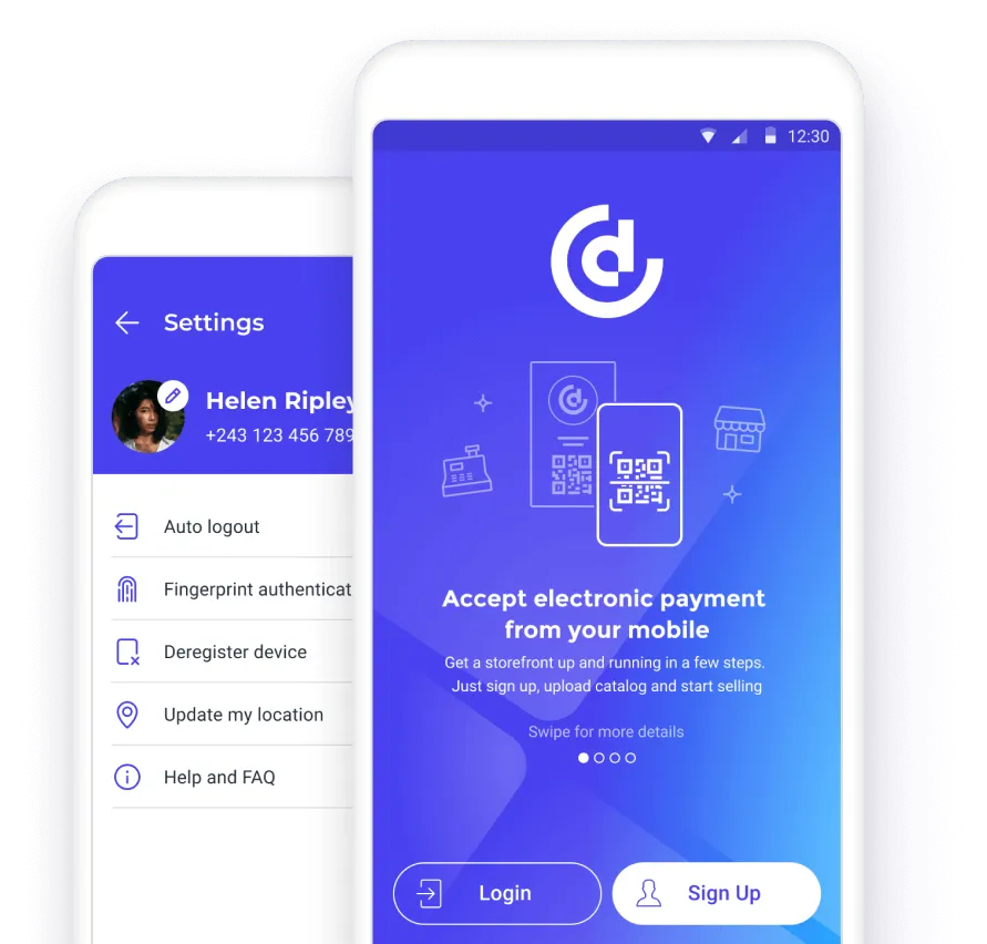 Dinero Cash demo app screen